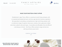 Tablet Screenshot of fancyaffairs.co.za
